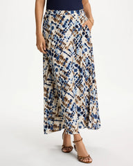 Chico's Outlet - Faux Silk Printed Maxi Skirt