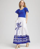 Chico's Online - Tropical Smocked Waist Pull-On Skirt