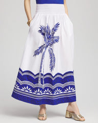 Chico's Online - Tropical Smocked Waist Pull-On Skirt