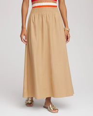 Chico's Discount - Smocked Pull-On Midi Skirt