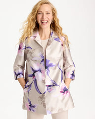 Chico's Outlet - Travelers™ Collection Iris Collared Long Jacket