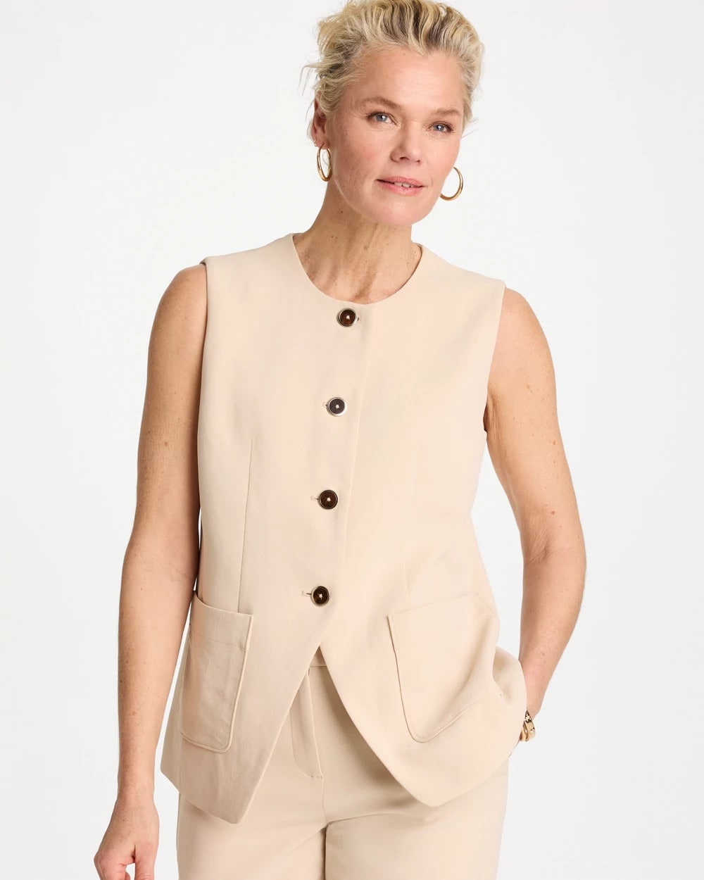 Chico's Online - Split Hem Crepe Vest