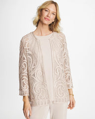Chico's Discount - Travelers™ Short Embroidered Lace Jacket