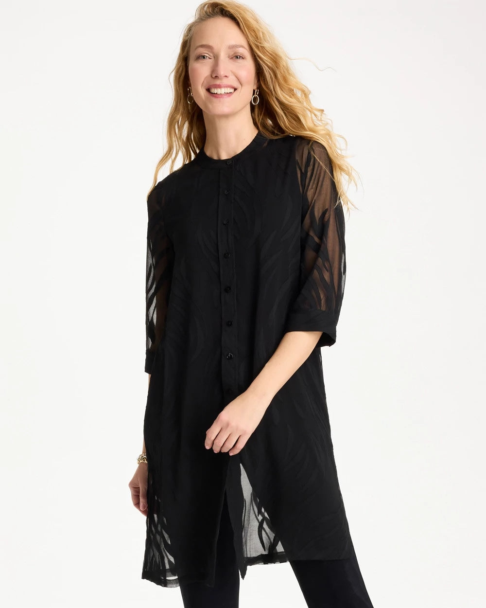 Chico's Sale - Travelers™ Collection Sheer Jacquard Topper