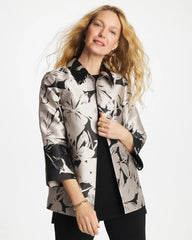 Chico's Outlet - Travelers™ Collection Floral Jacquard Jacket