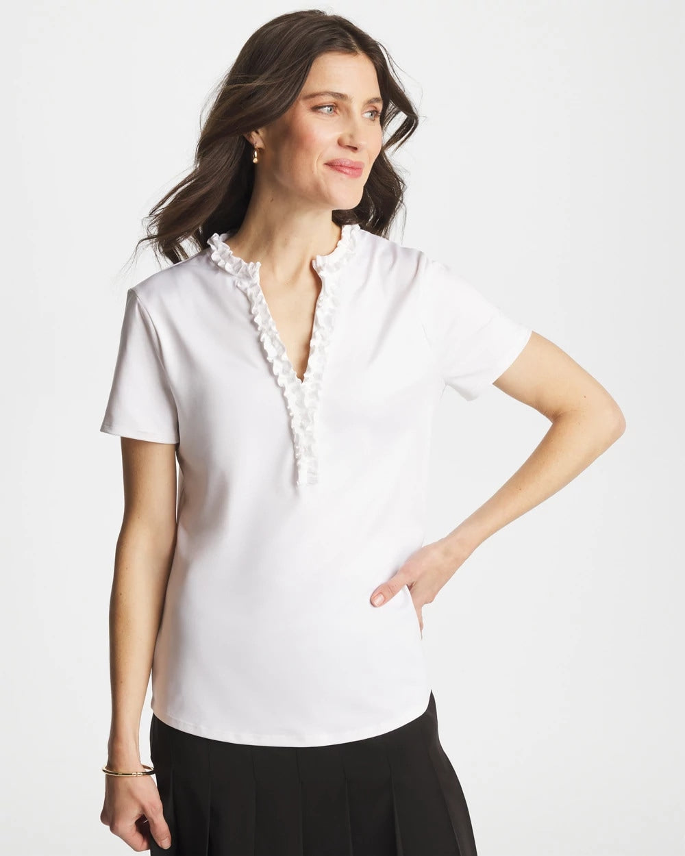 Chico's Discount - Zenergy® UPF Ruffle Polo