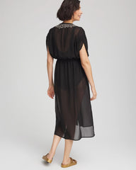Chico's Discount - Miraclesuit® Beach Embroidered Long Kimono