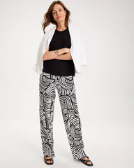 Chico's For Sale - Geo Pull-On Wide-Leg Linen Pants