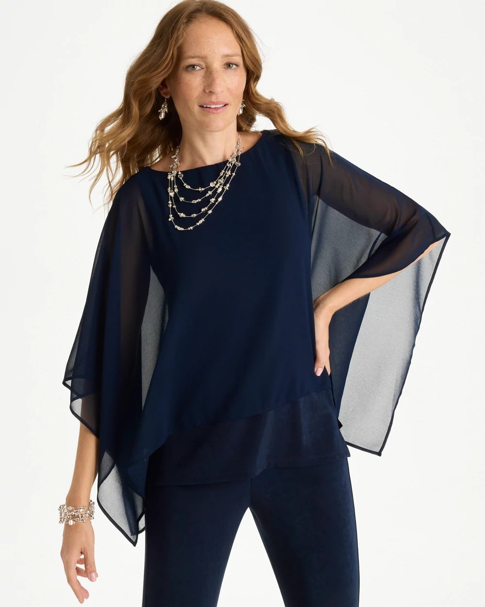 Chico's / Travelers™ Chiffon Layered Top