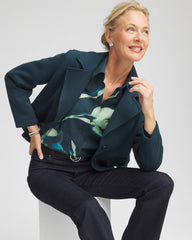 Chico's For Sale - No Iron™ Glacial Flora Sateen Shirt