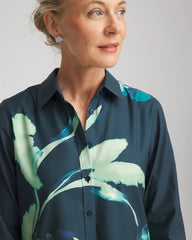 Chico's For Sale - No Iron™ Glacial Flora Sateen Shirt
