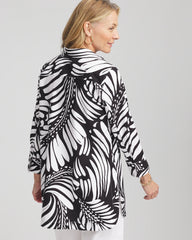 Chico's Sale - No Iron™ Printed Palms Button Down Tunic