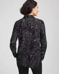 Chico's Outlet - No Iron™ Findot Print Sateen Shirt