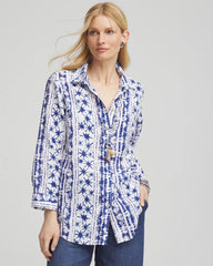 Chico's US - No Iron™ Star Print Linen Shirt