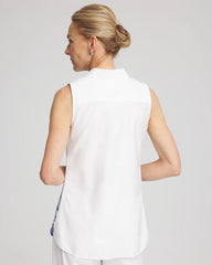 Chico's No Iron™ Palms Sleeveless Sateen Shirt