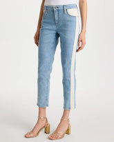 Chico's On Sale - Girlfriend Ticking Stripe Crop Jeans