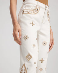 Chico's On Sale - Embellished Girlfriend Slim Ankle Jeans