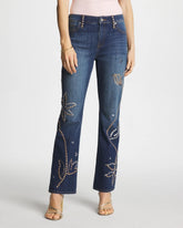 Chico's US - Embellished Girlfriend Cropped Flared Jeans