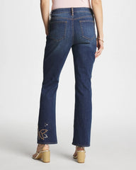 Chico's US - Embellished Girlfriend Cropped Flared Jeans