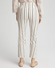 Chico's Discount - Brigitte™ Slub Striped Cropped Pants