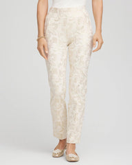Chico's Sale - Juliet Golden Foiled Slim Ankle Pants