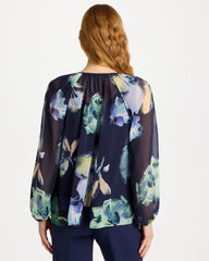 Chico's Discount - Crinkle Chiffon Tie-Front Blouse