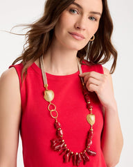 Chico's On Sale - Chico's Originals Red Resin Necklace