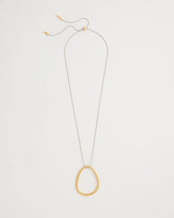 Chico's Mixed Metal Circle Pendant Necklace