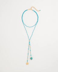 Chico's Sale - Genuine Turquoise Stone Y-Necklace
