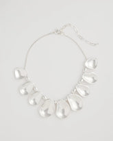Chico's Sale - Shiny Silvertone Bib Necklace