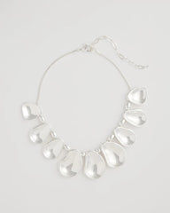Chico's Sale - Shiny Silvertone Bib Necklace