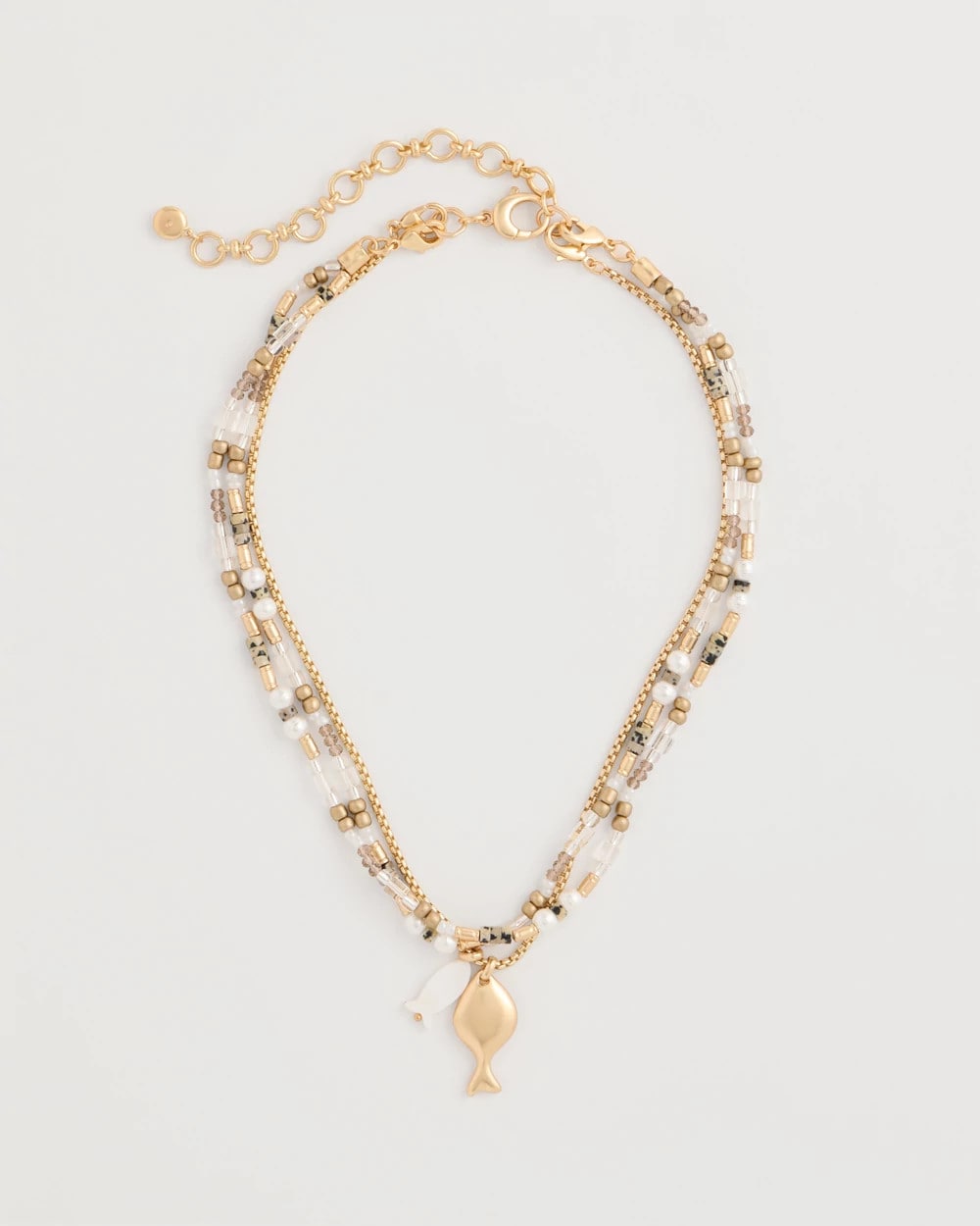 Chico's For Sale - Neutral Jasper Shell Short Necklace
