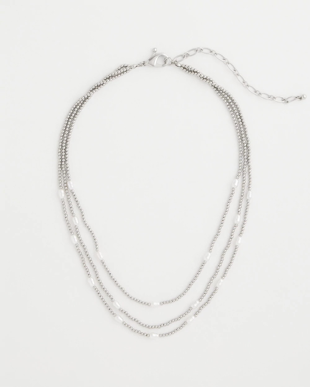 Chico's Discount - Pearlescent Bead Ball Short Necklace