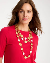 Chico's For Sale - Pearl Hammered Long Necklace