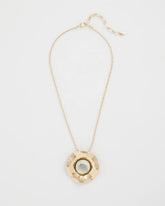 Chico's Sale - Green Gold Short Pendant Necklace