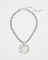 Chico's Outlet - Silver Short Pendant Necklace