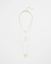 Chico's Gold Triple Pendant Necklace