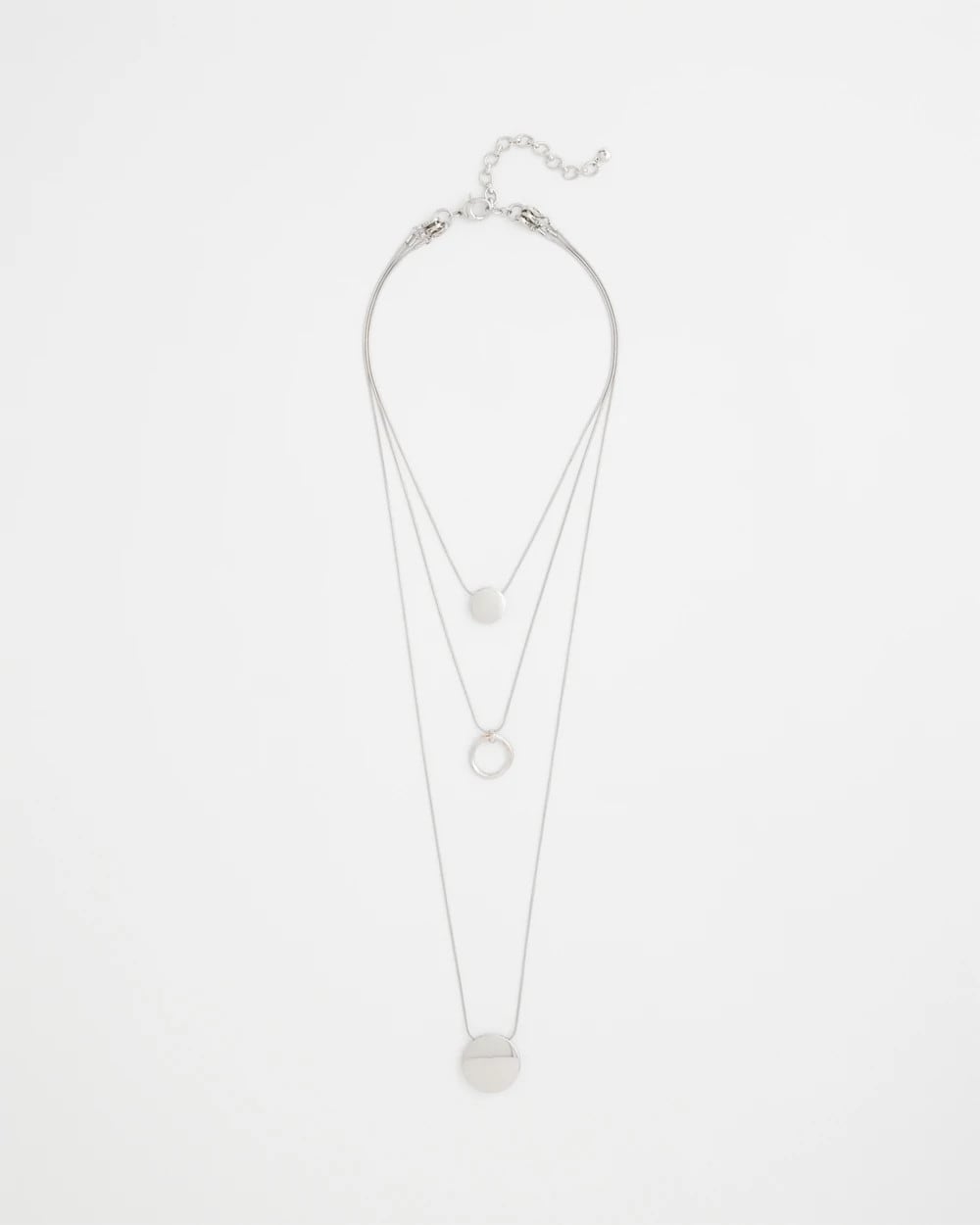 Chico's Sale - Silver Triple Pendant Necklace