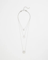 Chico's Sale - Silver Triple Pendant Necklace