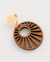 Chico's Discount - Wood Carved Sun Drop Earrings