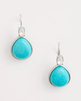 Chico's For Sale - Genuine Jade Teal Teardrop Earrings