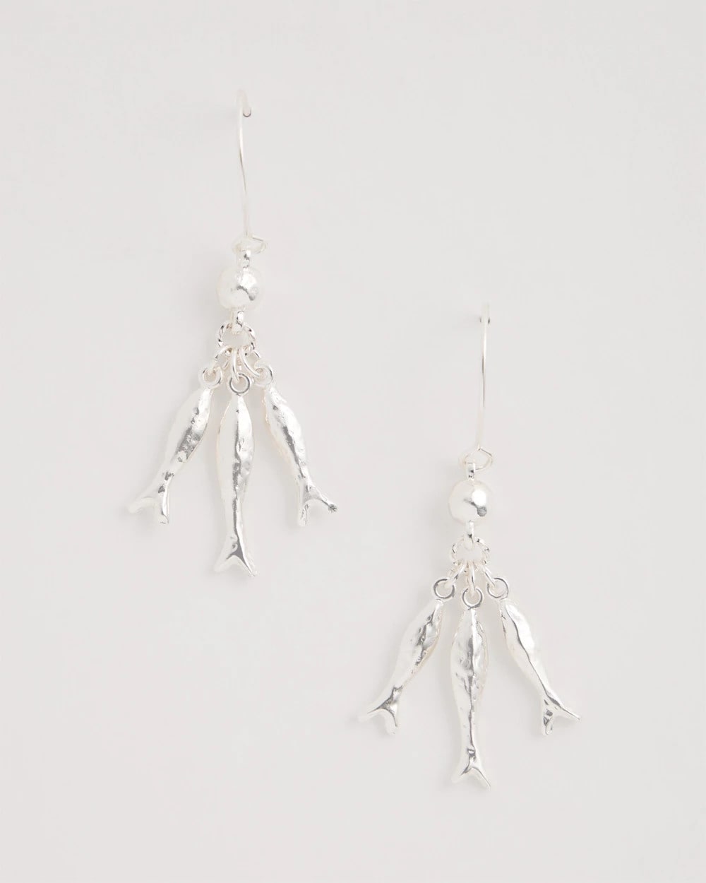 Chico's Outlet - Silvertone Fish Cluster Earrings