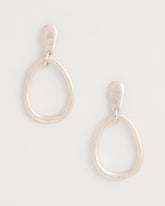 Chico's US - Silvertone Open Circle Drop Earrings