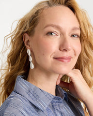 Chico's Sale - Silvertone Linear Drop Earrings