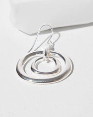 Chico's Silver Tone Drop Pendant Earrings