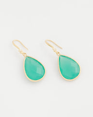 Chico's / Green Teardrop Fishwire Earrings
