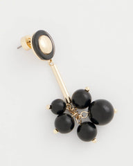 Chico's US - Linear Black Bead Cluster Earrings