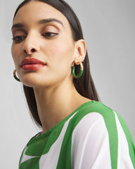 Chico's US - No Droop™ Green Dipped Hoops