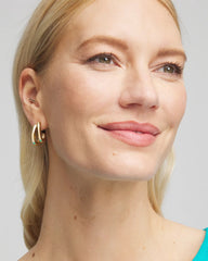 Chico's For Sale - Gold Double Mini Hoop Earrings