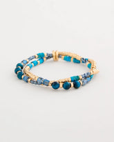 Chico's Sale - Genuine Teal Tiger's Eye Stretch Bracelet